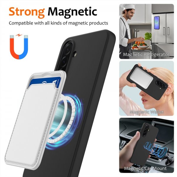 Samsung Galaxy A36/Galaxy A56 Kuori hihnalla Silikoni MagSafe Musta