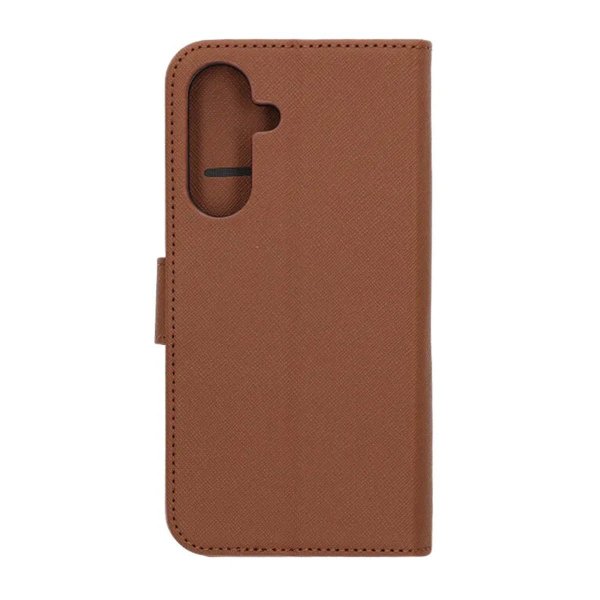 Samsung Galaxy A36 suojakotelo jalustalla, ruskea