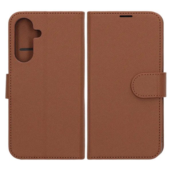 Samsung Galaxy A36 suojakotelo jalustalla, ruskea