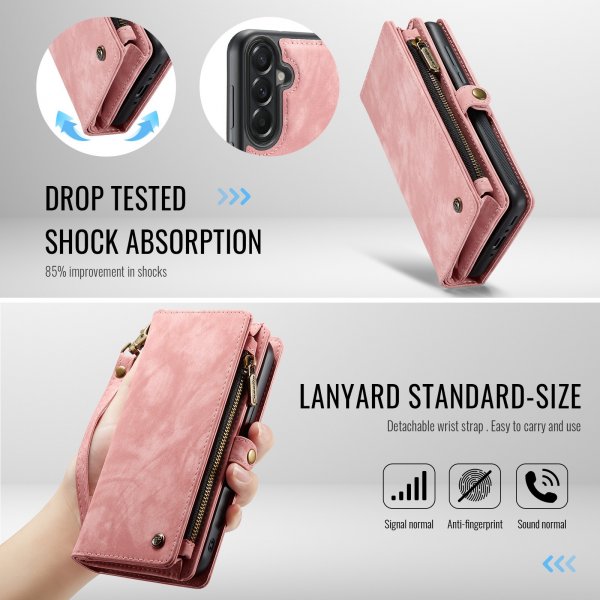 CaseMe Samsung Galaxy A37 -kotelo 008 Series, irrotettava kuori, vaaleanpunainen