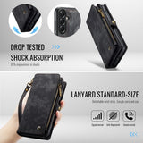 CaseMe Samsung Galaxy A37 -suojakotelo 008-sarjan irrotettava musta kuori