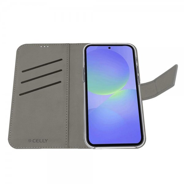 Celly Samsung Galaxy A37 -suojakotelo Wally Wallet Case, musta