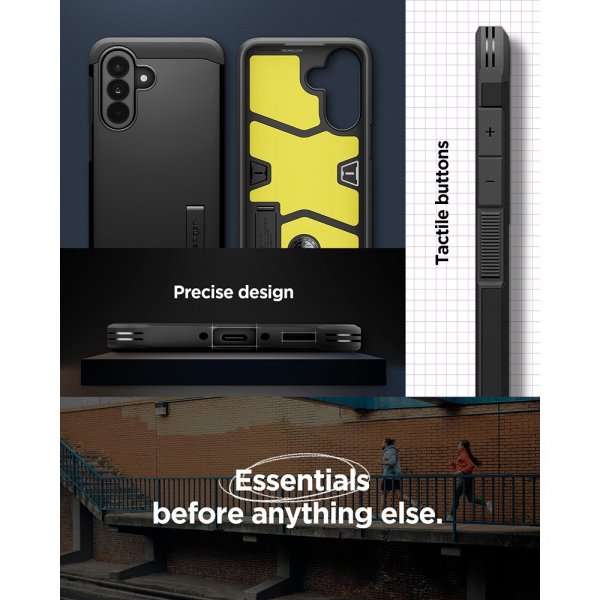 Spigen Samsung Galaxy A37 -kuoret, Tough Armor, musta