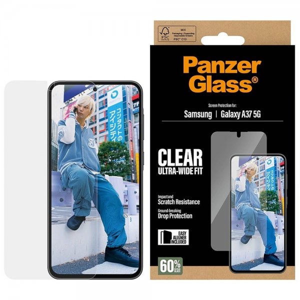 PanzerGlass Samsung Galaxy A37 -näytönsuoja Ultra-Wide Fit EasyAligner