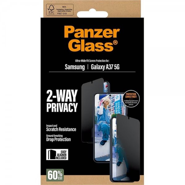 PanzerGlass Samsung Galaxy A37 -näytönsuoja Ultra-Wide Fit Privacy EasyAligner