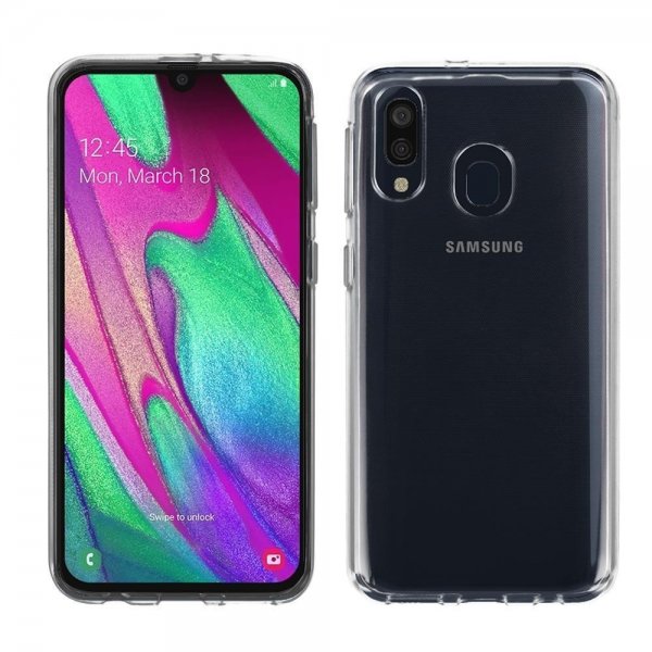 Krusell Samsung Galaxy A40 -suojakuori SoftCover Läpinäkyvä