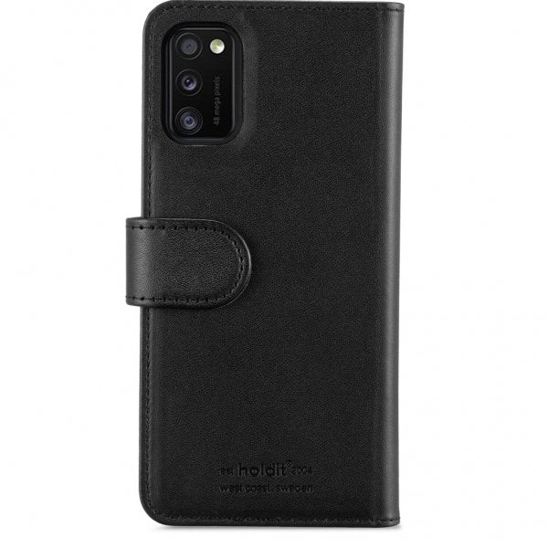 holdit Samsung Galaxy A41 -lompakkokotelo, magneettikiinnitys, musta