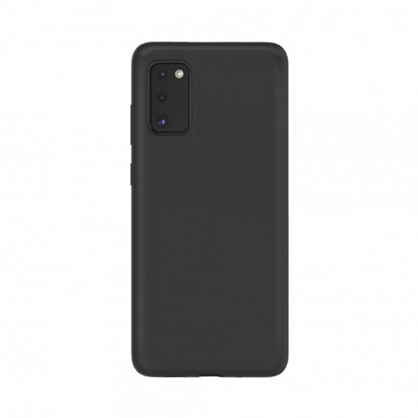 Xqisit Samsung Galaxy A41 -silikonikuori, musta