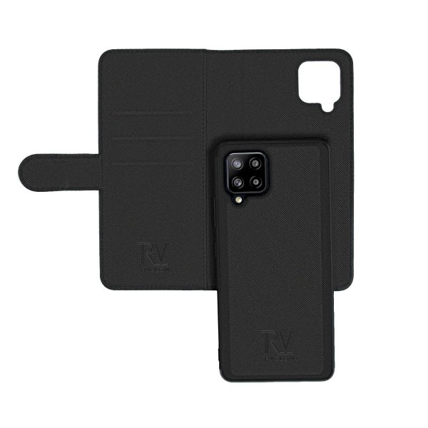 Rvelon Samsung Galaxy A42 5G Kotelo Magneettisesti irrotettava kuori, musta