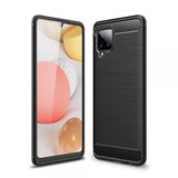 Samsung Galaxy A42 5G Kuori Harjattu hiilikuitukuvio Musta