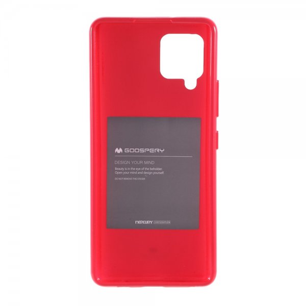 Mercury Samsung Galaxy A42 5G -suojakuori, Jelly Glitter, punainen