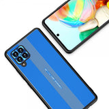 Samsung Galaxy A42 5G -kuoret metallilevyllä, sininen