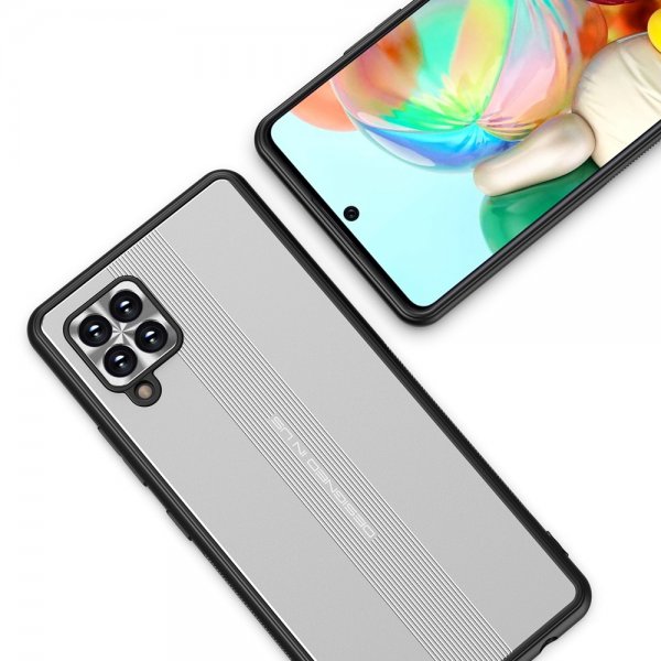 Samsung Galaxy A42 5G Kuori Metallilevyllä Hopea