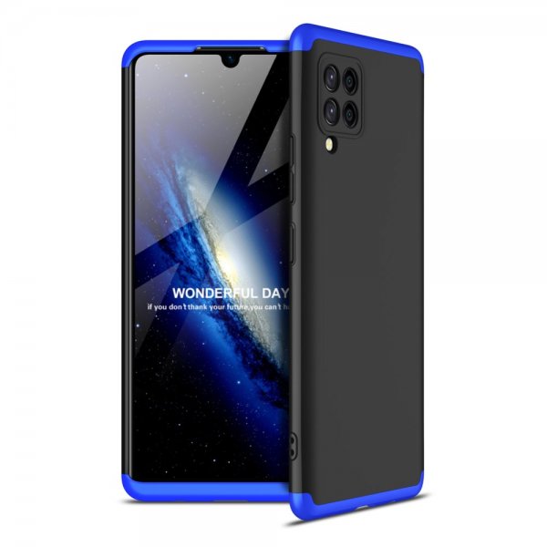 GKK Samsung Galaxy A42 5G Kuori Kolmiosainen Musta Sininen