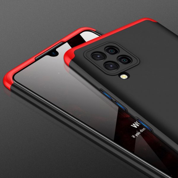 GKK Samsung Galaxy A42 5G Kuori Kolmiosainen Musta Punainen