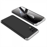 GKK Samsung Galaxy A42 5G Kuori Kolmiosainen Musta Hopea