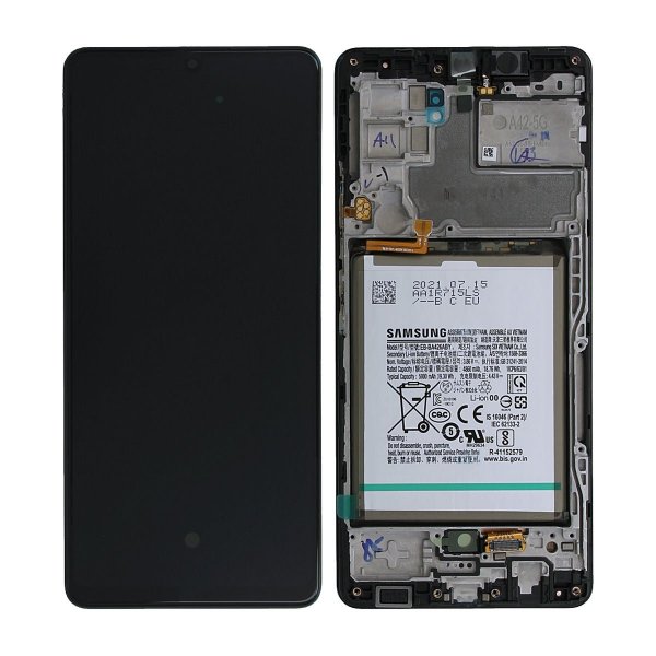 Samsung Galaxy A42 5G Näyttö LCD-näytöllä + Akku Alkuperäinen - Musta