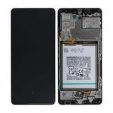 Samsung Galaxy A42 5G Näyttö LCD-näytöllä + Akku Alkuperäinen - Musta