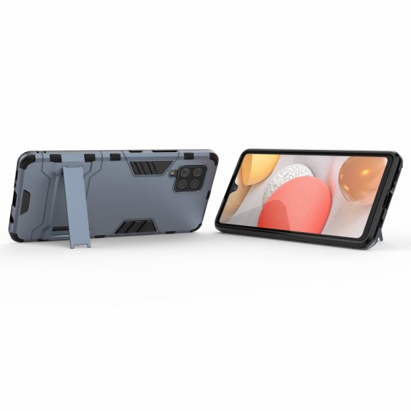 Samsung Galaxy A42 5G Kuori Armor Jalustatoiminto Sininen