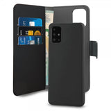 Puro Samsung Galaxy A51 Lompakkokotelo Irrotettava 2-in-1 Musta