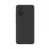 Xqisit Samsung Galaxy A51 Silikonikotelo Musta