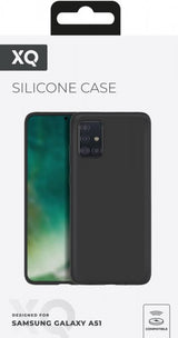 Xqisit Samsung Galaxy A51 Silikonikotelo Musta
