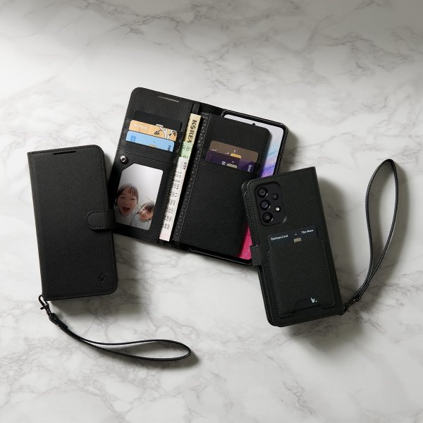 Spigen Samsung Galaxy A53 5G Kotelo Wallet S Plus Musta