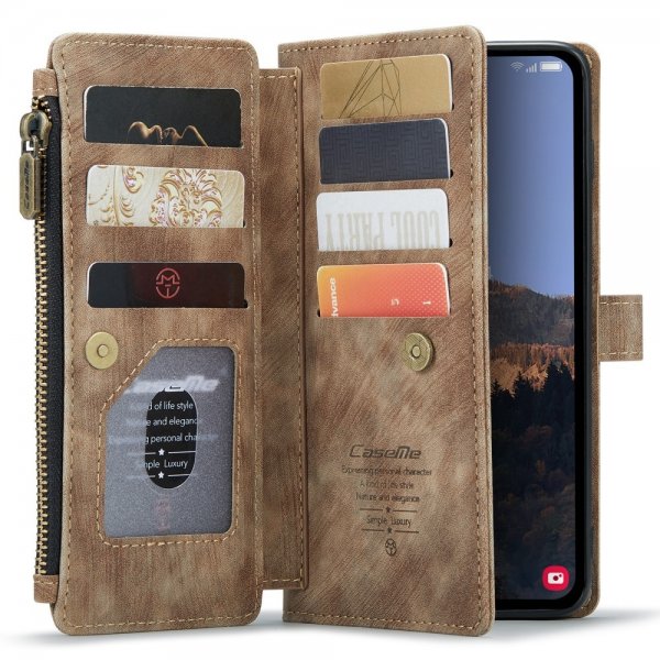 CaseMe Samsung Galaxy A54 5G -suojakotelo C30 Series, ruskea