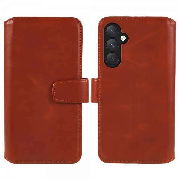 Nordic Covers Samsung Galaxy A54 5G Essential Leather Maple Brown -kotelo