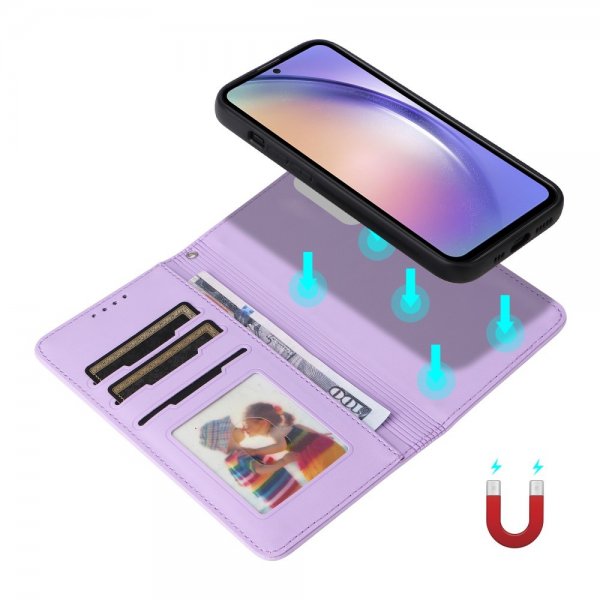 Betopnice Samsung Galaxy A54 5G Kotelo irrotettavalla kuorella 005 Violetti