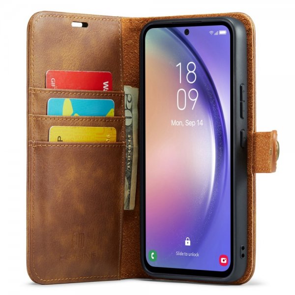 Dg.Ming Samsung Galaxy A54 5G Kotelo irrotettavalla kuorella Ruskea