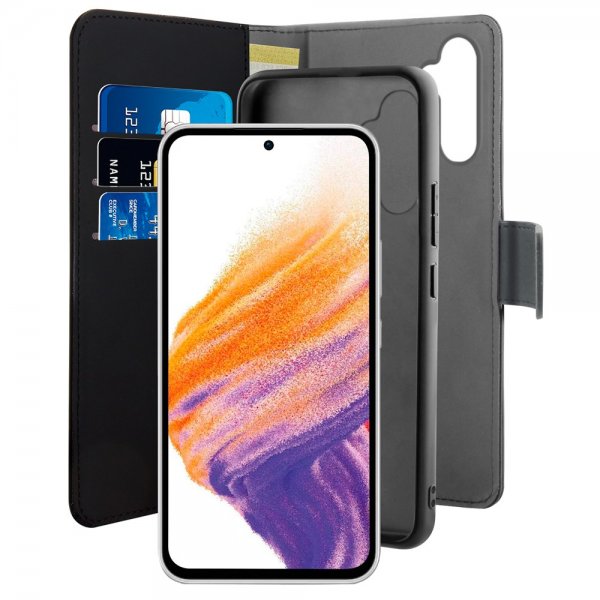 Puro Samsung Galaxy A54 5G Suojakotelo Wallet Detachable 2-in-1 Musta