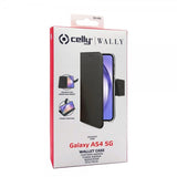 Celly Samsung Galaxy A54 5G Suojakuori Wally Wallet Case Musta