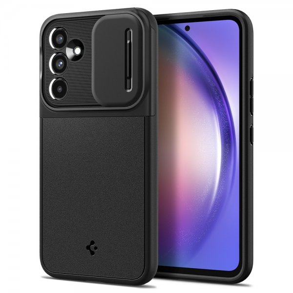 Spigen Samsung Galaxy A54 5G -suojakuori Optik Armor, musta