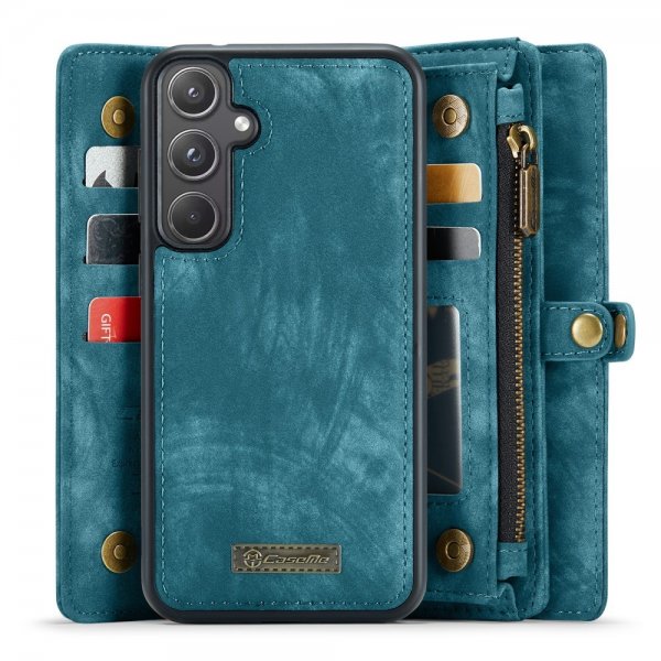 CaseMe Samsung Galaxy A55 -kotelo 008-sarja, irrotettava kuori, sininen