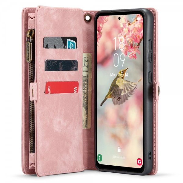 CaseMe Samsung Galaxy A55 -suojakotelo, 008 Series, irrotettava kuori, vaaleanpunainen