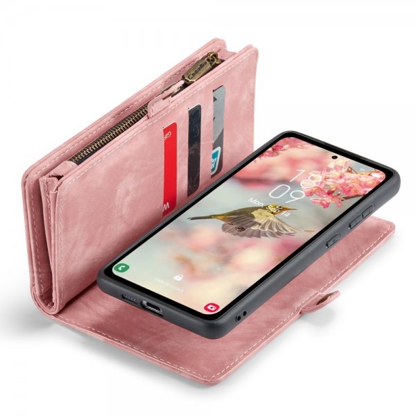 CaseMe Samsung Galaxy A55 -suojakotelo, 008 Series, irrotettava kuori, vaaleanpunainen