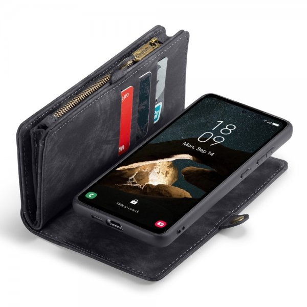 CaseMe Samsung Galaxy A55 -kotelo 008 Series Irrotettava kuori, musta