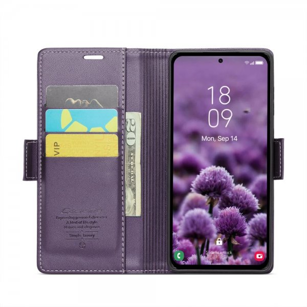 CaseMe Samsung Galaxy A55 -kotelo 023-sarja violetti