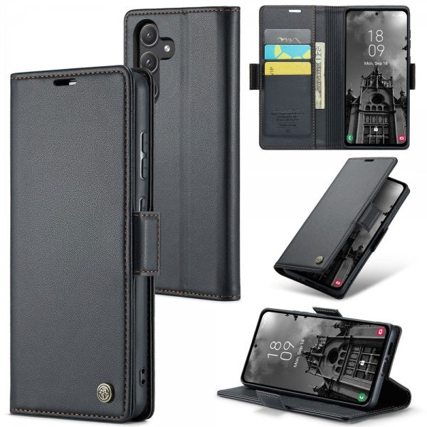 CaseMe Samsung Galaxy A55 Kotelo 023 Series Musta