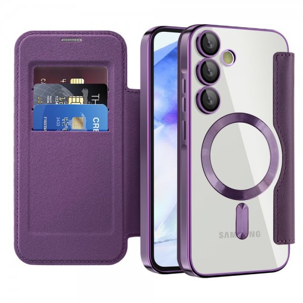 Samsung Galaxy A55 MagSafe-kotelo, violetti