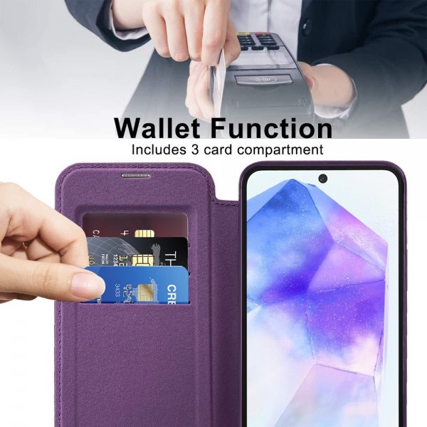 Samsung Galaxy A55 MagSafe-kotelo, violetti