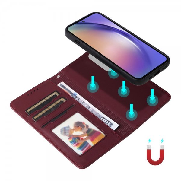 Betopnice Samsung Galaxy A55 Kotelo irrotettavalla kuorella 005 Punainen