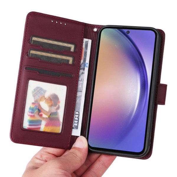 Betopnice Samsung Galaxy A55 Kotelo irrotettavalla kuorella 005 Punainen