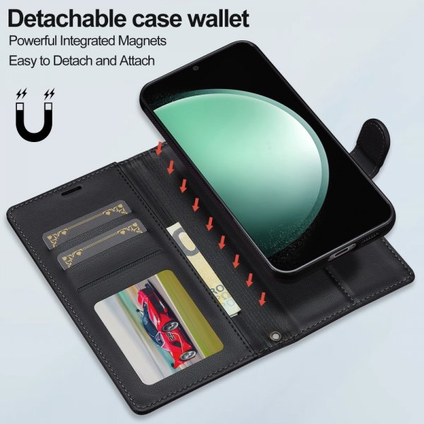 Lc.Imeeke Samsung Galaxy A55 -kotelo irrotettavalla kuorella L2 Series MagSafe, musta