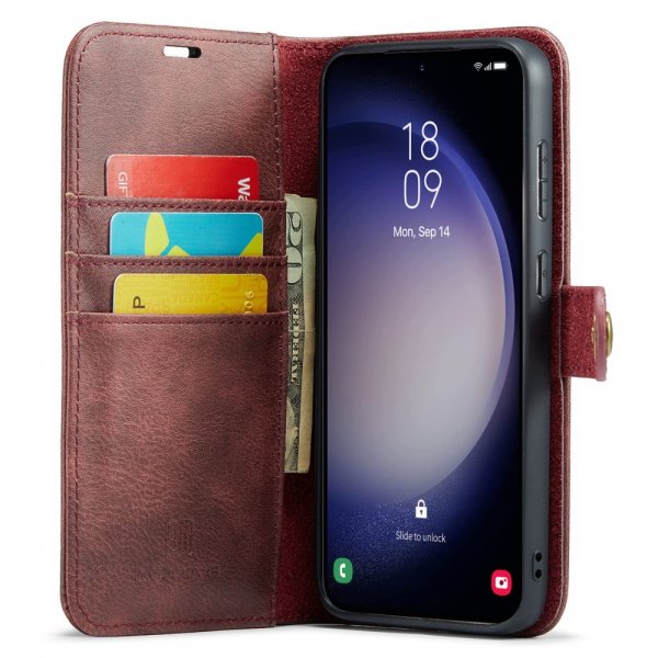 Dg.Ming Samsung Galaxy A55 Kotelo irrotettavalla kuorella Punainen