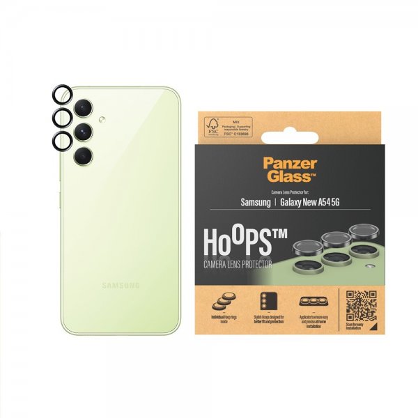 PanzerGlass Samsung Galaxy A55 kameran suojalasi Hoops musta