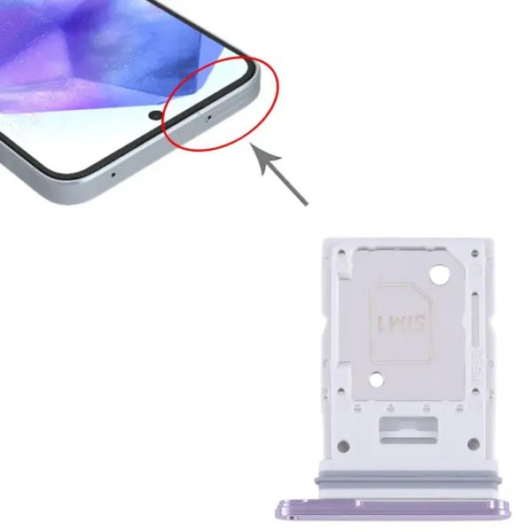 Samsung Galaxy A55 SIM-korttikotelo - Violetti