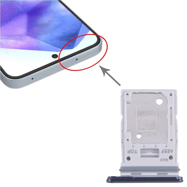 Samsung Galaxy A55 SIM-korttikotelo – Musta