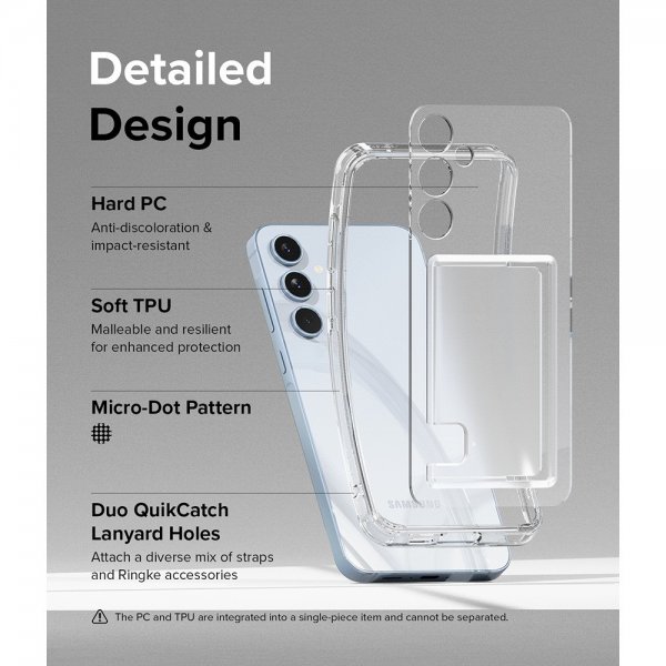 Ringke Samsung Galaxy A55 Suojakuori Fusion Card Clear